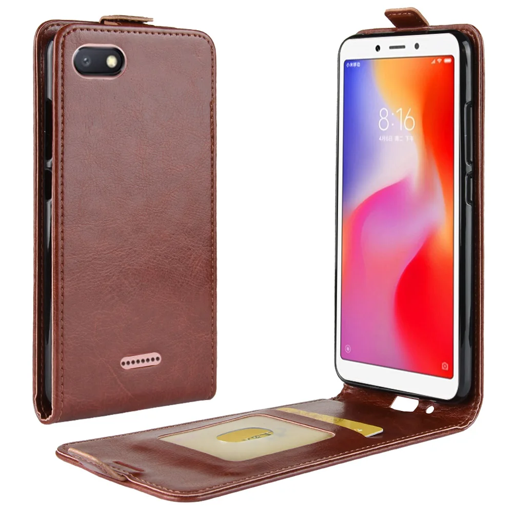 Для redmi 6a чехол оригинальный кожаный защитный Funda для xiaomi флип-чехлы - купить по