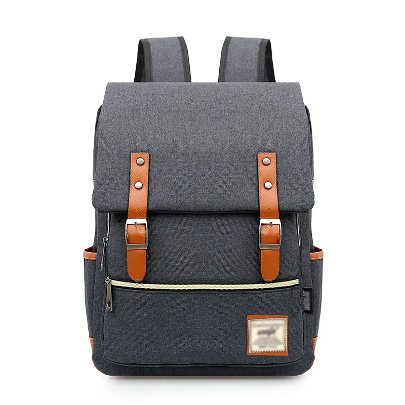 

Canvas Large Capacity Women Backpack Fashion Female Coputer Bags College Style Schoolbag for Girl Soild Color Women Backpack
