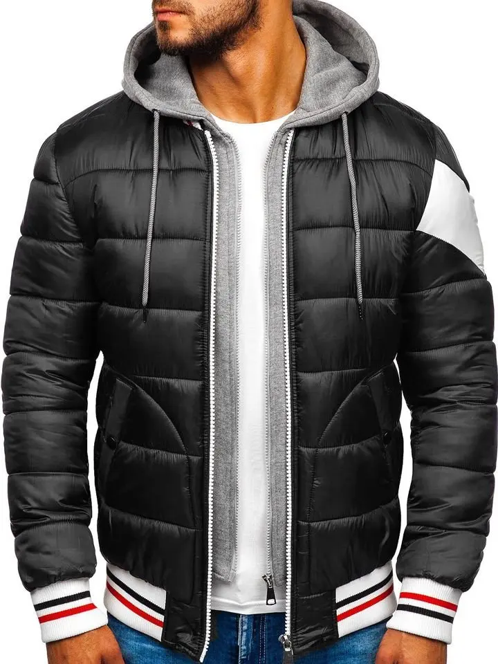 

ZOGAA Winter Mens Fashion Long Sleeve Hooded Casual Thick Cotton Parkas Coat Men Warm Cotton Padded High Street Male Clothing