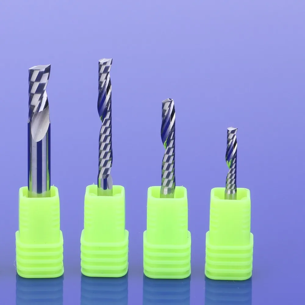 値段 30個6X32X60Lシングルフルートスパイラルカッター3A最高品質のcncエンドミル超硬ルータービット木材アクリルpvc Mdfフライスカッター