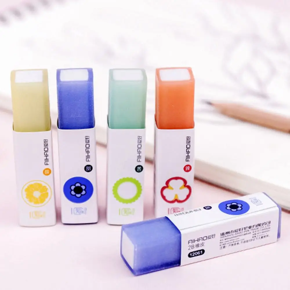 1 шт. каваи прямоугольник 2B резиновый ластик канцелярские принадлежности цветные