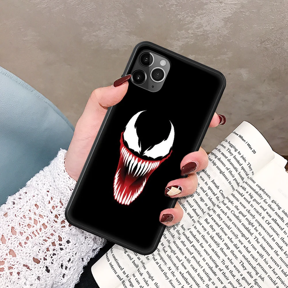 

Venom Phone Case For IPhone 5 5S SE 5C 6 6S 7 8 Plus X XS XR 11 12 Mini Pro Max 2020 black Hoesjes Painting Cell Tpu Shell 3D