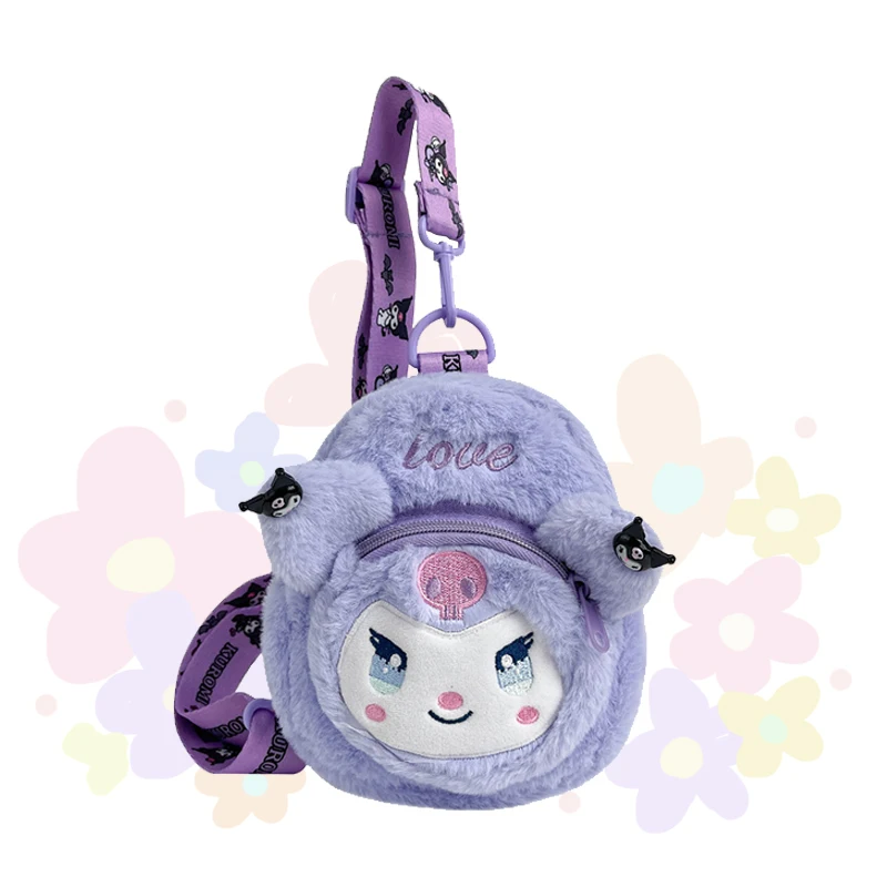 

Новинка Kawaii мультфильм аниме плюшевая сумка Kuromi Cinnamoroll аниме плюшевая сумка на плечо в стиле девушки сумка через плечо Милая девочка подаро...