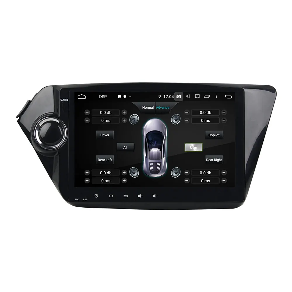 Автомобильный мультимедийный плеер Android 9 8 ядер с DSP для KIA K2 RIO 2011 + GPS-навигация без
