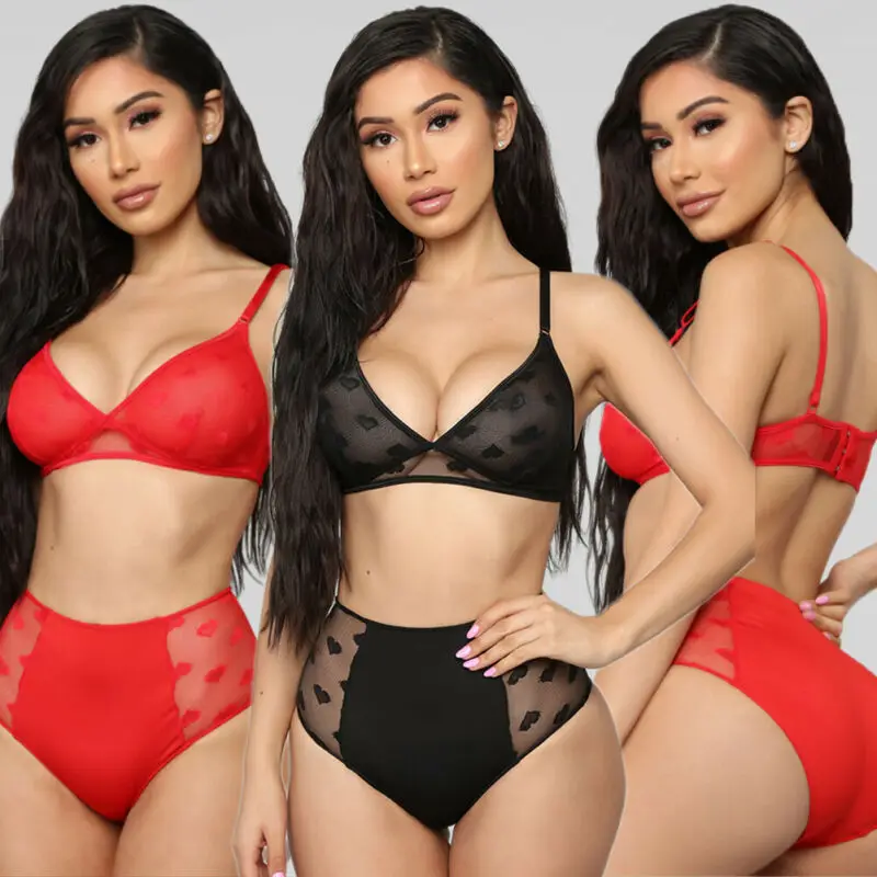 

Sexy Summer Lingerie Womens Underwear Babydoll Sleepwear Lace Bra Panties G-string Set