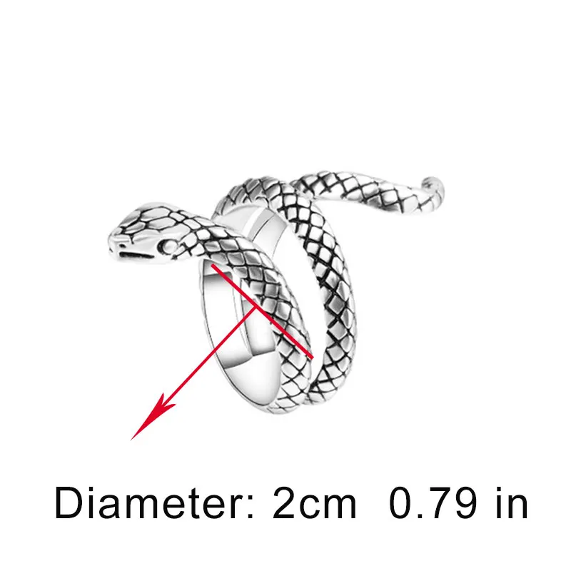 

Snake Dragon Rings for Women Men Punk Hip Hop Silver Plated Finger Ring Gothic Adjustable Party Gifts 2021 Trendy Jewelry