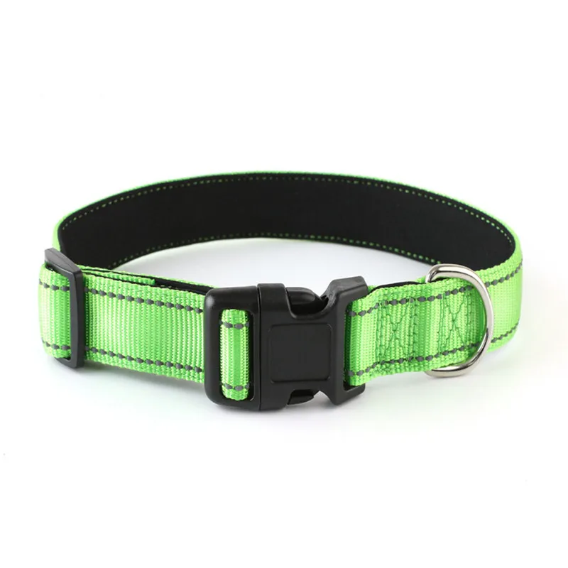 

New Adjustable Pet Dog Collar Reflective Nylon Dog Collar Durable Heavy Duty for All Breed All Weather Dog Supplies