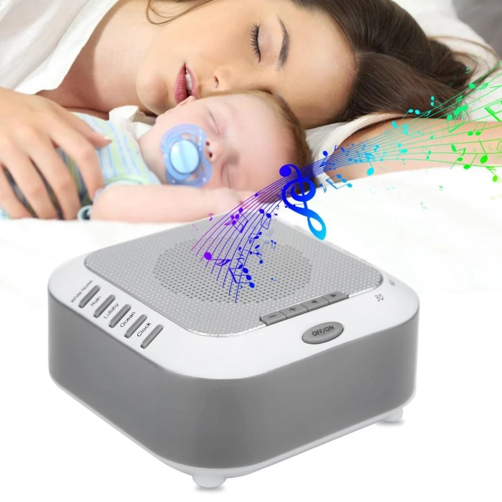 

Natural White Noise Ocean Travel Sleep Sound Machine Baby Soothing Relaxation Rain Nightlight Office For Kids Lullaby