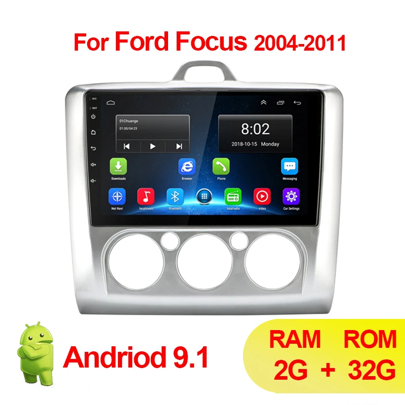 Автомагнитола 2 Din Android 9 1 мультимедийный MP5 плеер для Ford Focus EXI MT 3 Mk2 2004 2005 2006 2007 2008 2009