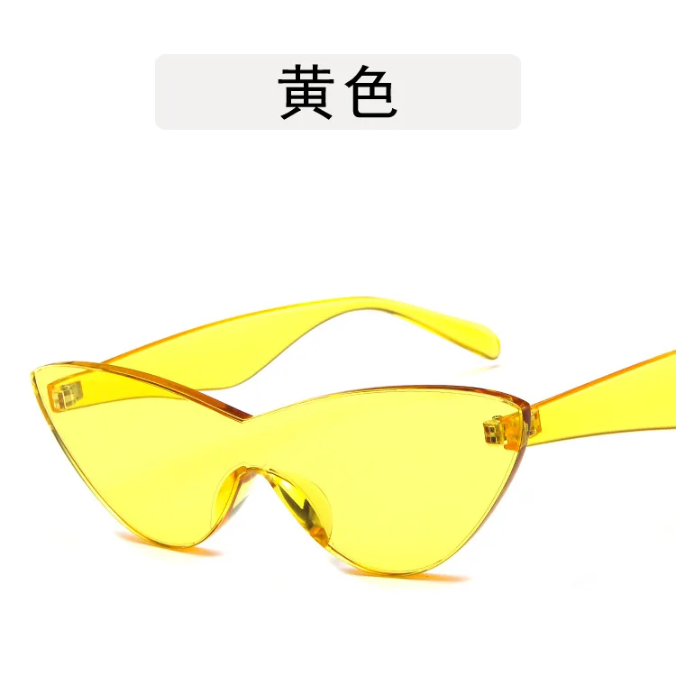 

1PCs One-piece Cat Eye Sunglasses Women Brand Designer Fashion Sexy Retro Vintage Sun Glasses Eyewear Colorful Driver Goggles