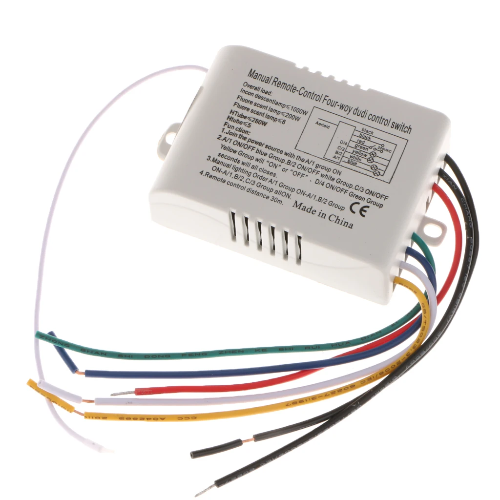 

220V Anti-interference FOUR WAY Light Lamp Switch Module with Remote Controller Lighting Kits