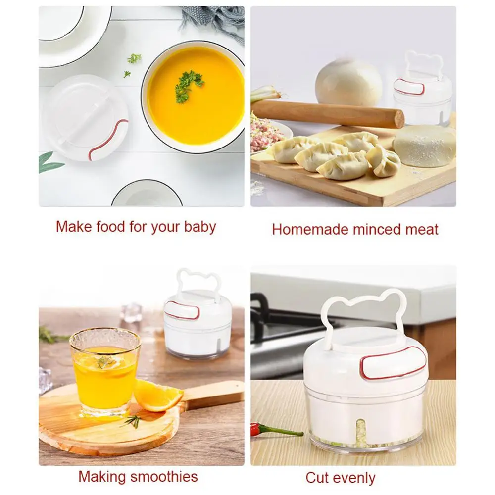 

Grill Vegetable Meat Kitchen Multi Chopper Shredder Gadget Mini Garlic Slicer Household Mincing Machine Minced Hand Pull Grinder