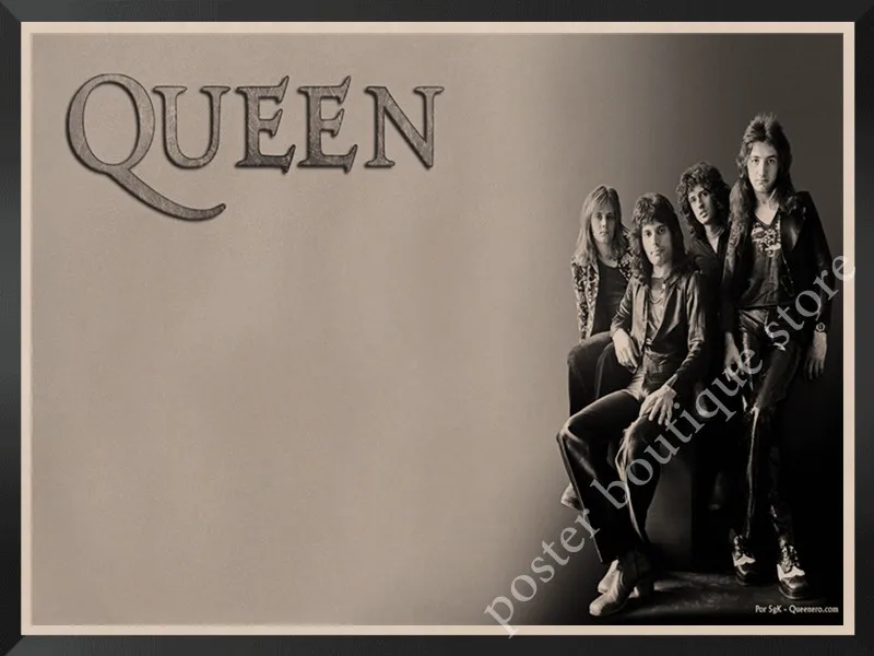 Queen Band музыкальный плакат на крафт-бумаге Фредди Меркьюри, Brian мая винтажная Высококачественная декоративная роспись стены стикер