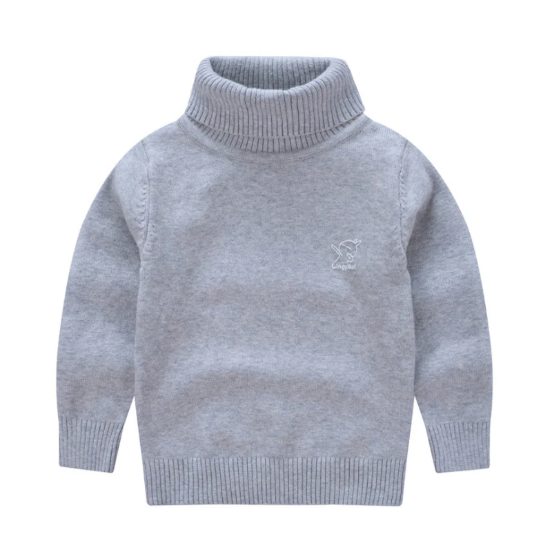 Детские свитера весна-Зима 2019 Новый Повседневный свитер с высоким воротником для
