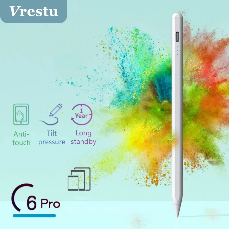 

Stylus Pen Power Display for Apple Pencil for iPad Pro 11 12.9 2021 2020 2019 Touch Capacitive for Tablet Air 3 Mini 5 7 6 10.5