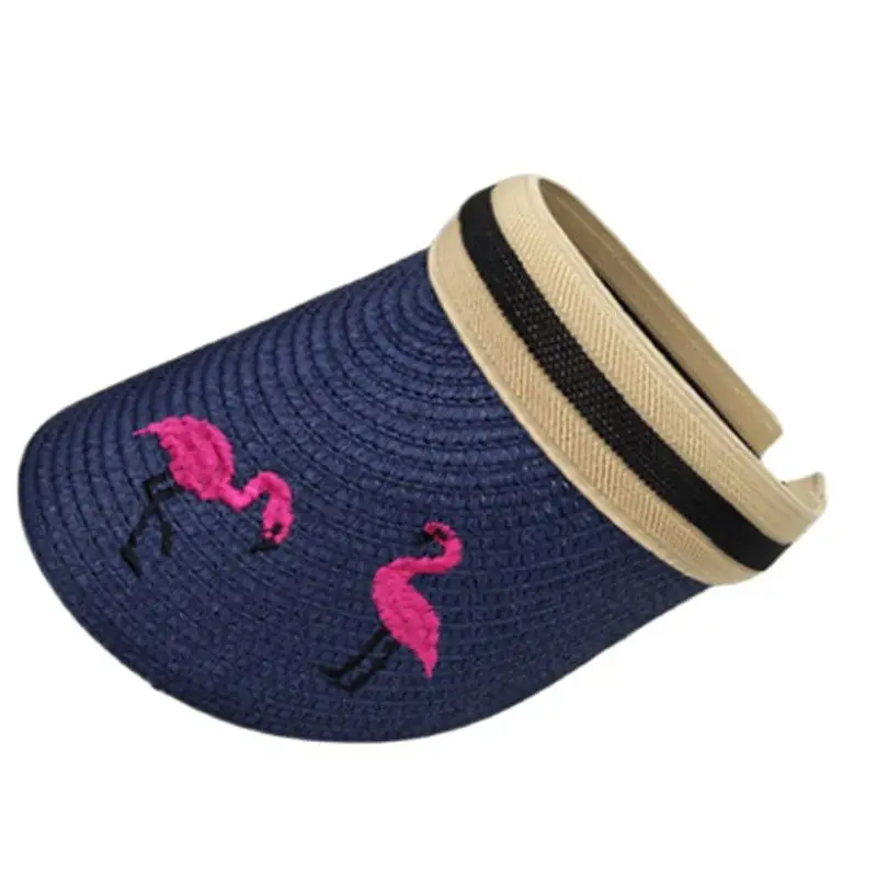 

Korean Version of Men's Personality Flamingo Casual Topless Hat Ladies Summer SunscreenTravel Sunshade Cap Seaside Vacation Un