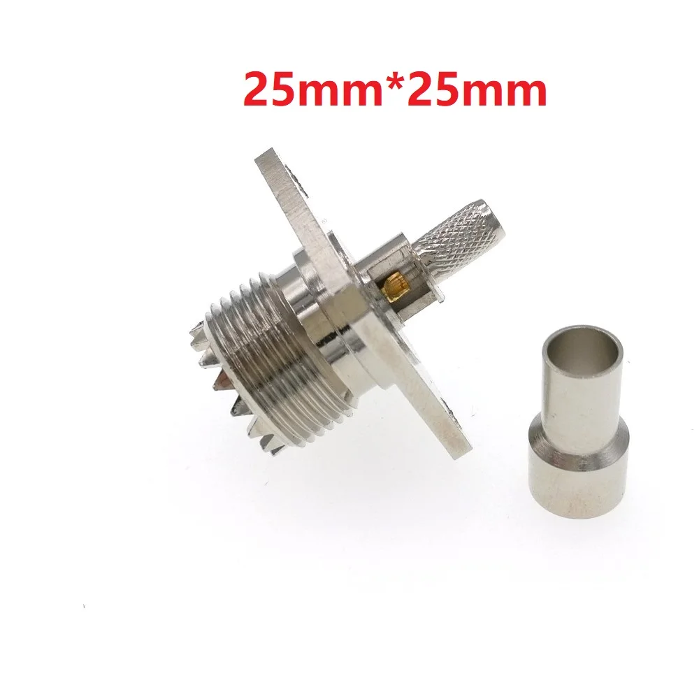 10 шт. UHF SO239 PL259 гнездовой обжимной соединитель RF для кабеля RG58 LMR195 RG142 RG400|connector