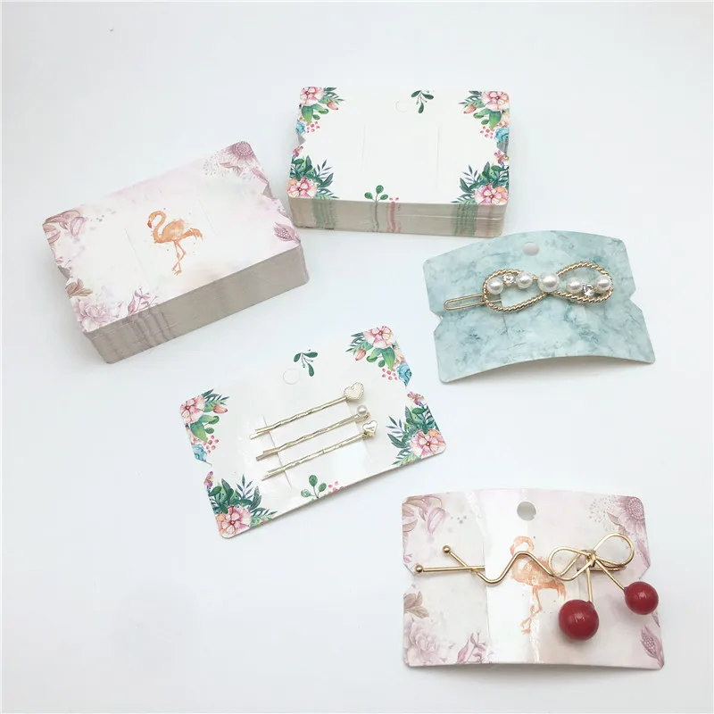 20 шт. модные бумажные шпильки для волос Женские аксессуары упаковочные карты 8 5x5 5