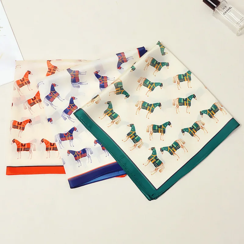 Воротник 53 см новый Шелковый атласный шейный платок аксессуар для одежды женский