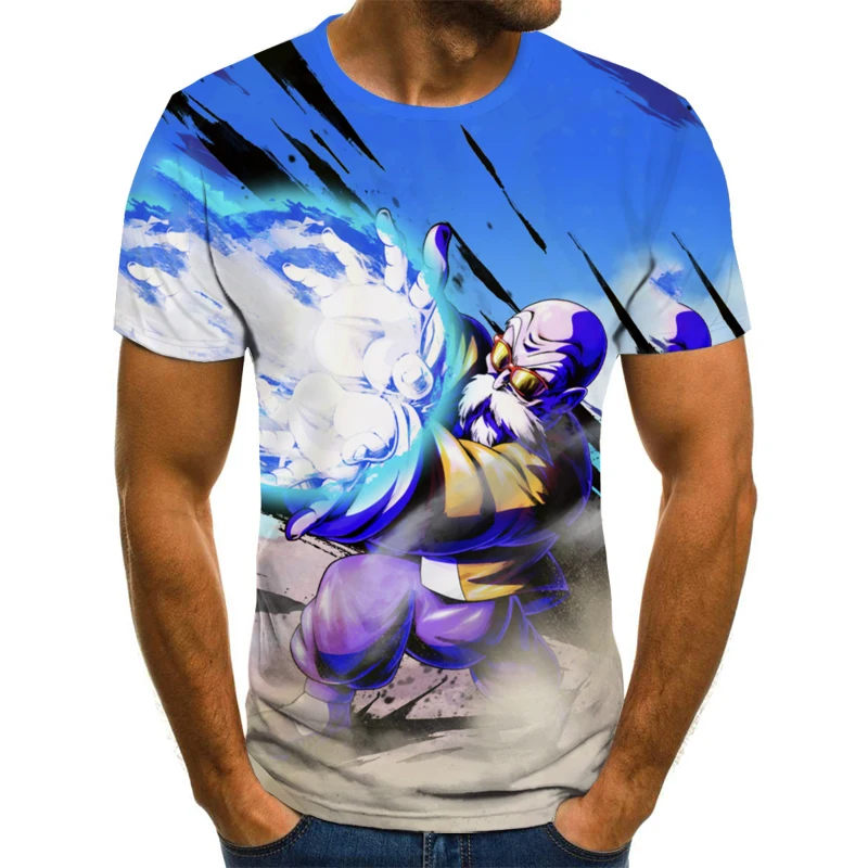 

Summer New 3D Printing Saiyan Funny T-shirt Men and Women Personality Anime Children's T-shirt Short-sleeved Creative Top