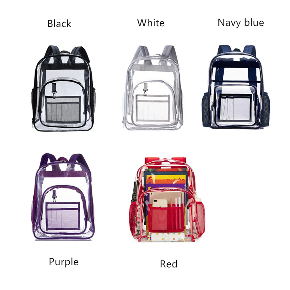 

VIDOSOLA Clear Backpack Heavy Duty Waterproof Durable PVC Transparent Backpack for Teen Girls/Boys Mochila Escolar