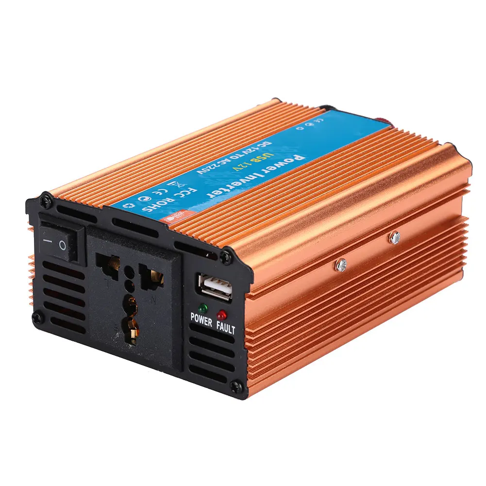 Портативный автомобильный инвертор напряжения 600 Вт 12 В постоянного тока в 220