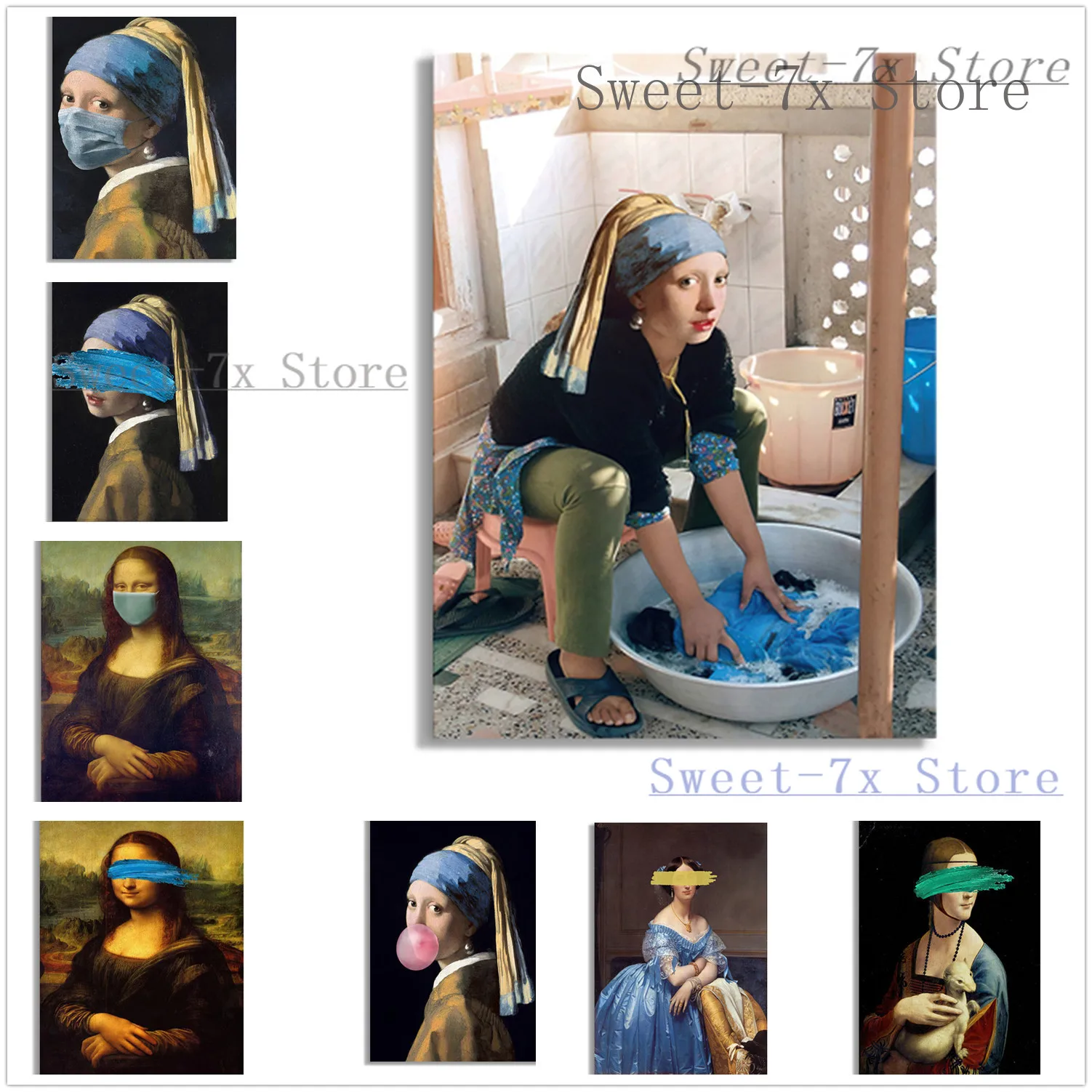 

World Famous Figure Modern Creative Canvas Painting Art Nordic Posters and Prints Wall Pictures for Living Room Decor Frameless