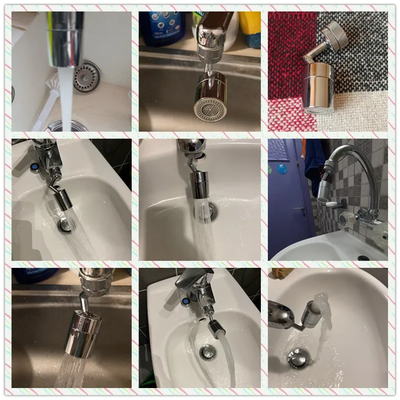 

Universal Splash Filter Swivel Aerator Faucet Rotate Water 720 Bathroom Water Faucet Basin Extender Kitchen Accessories