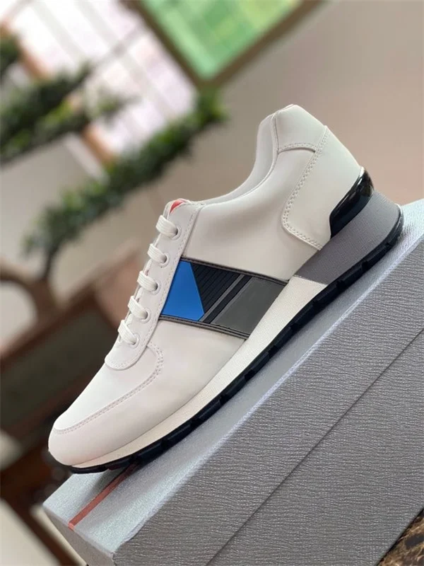 

2021 Luxury mens casual shoes Top quality Genuine leather men leather sneakers fashion designer shoes cowhide insole size 39-46