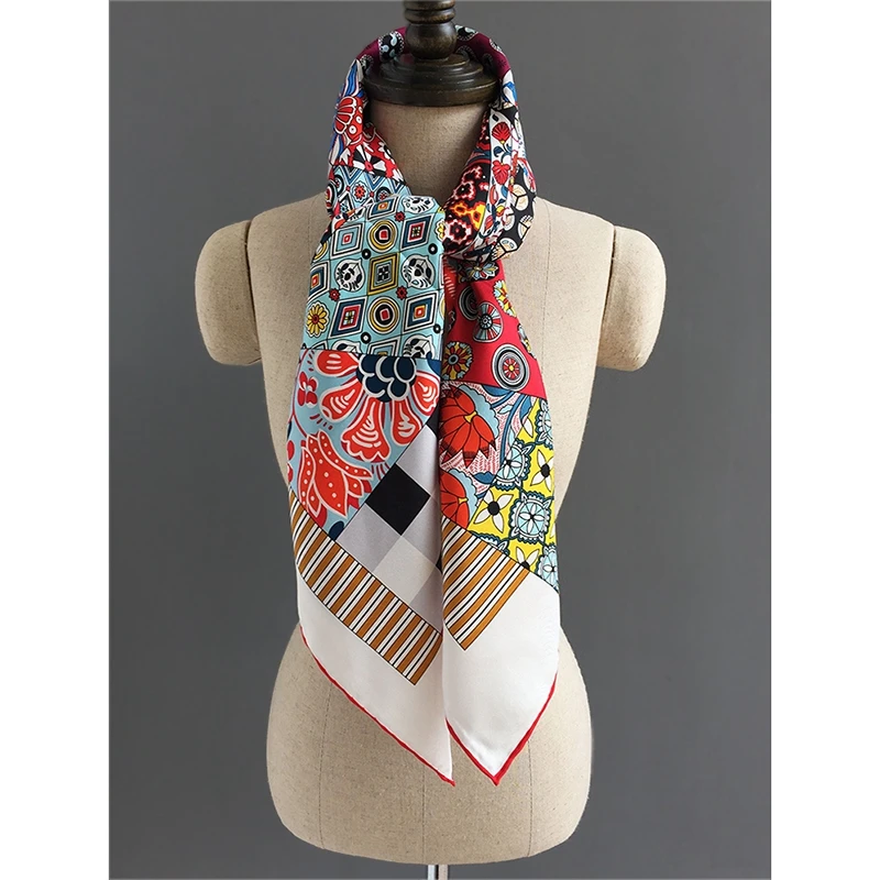 Большой квадратный шарф из 100% саржевого шелка 35 дюймов хиджаб головные шарфы| |