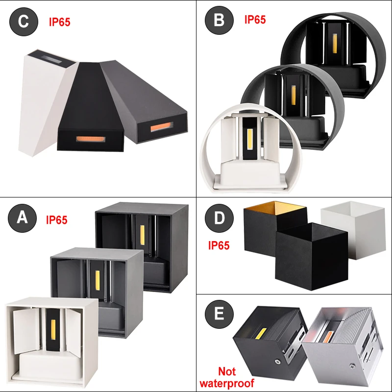 Простой светодиодный водонепроницаемый настенный светильник комнатное и