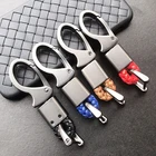 Высококачественный брелок для ключей для мужчин и женщин, плетеный кожаный автомобильный брелок с поворотом на 360 градусов, пряжка подковы, для брелка, ювелирных изделий с подвесками