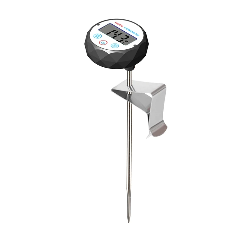 

Digital Cooking Thermometer with Instant Read Sensor & Clip Kitchen BBQ Grilling Smoker Meat Liquids Candy Food Temp