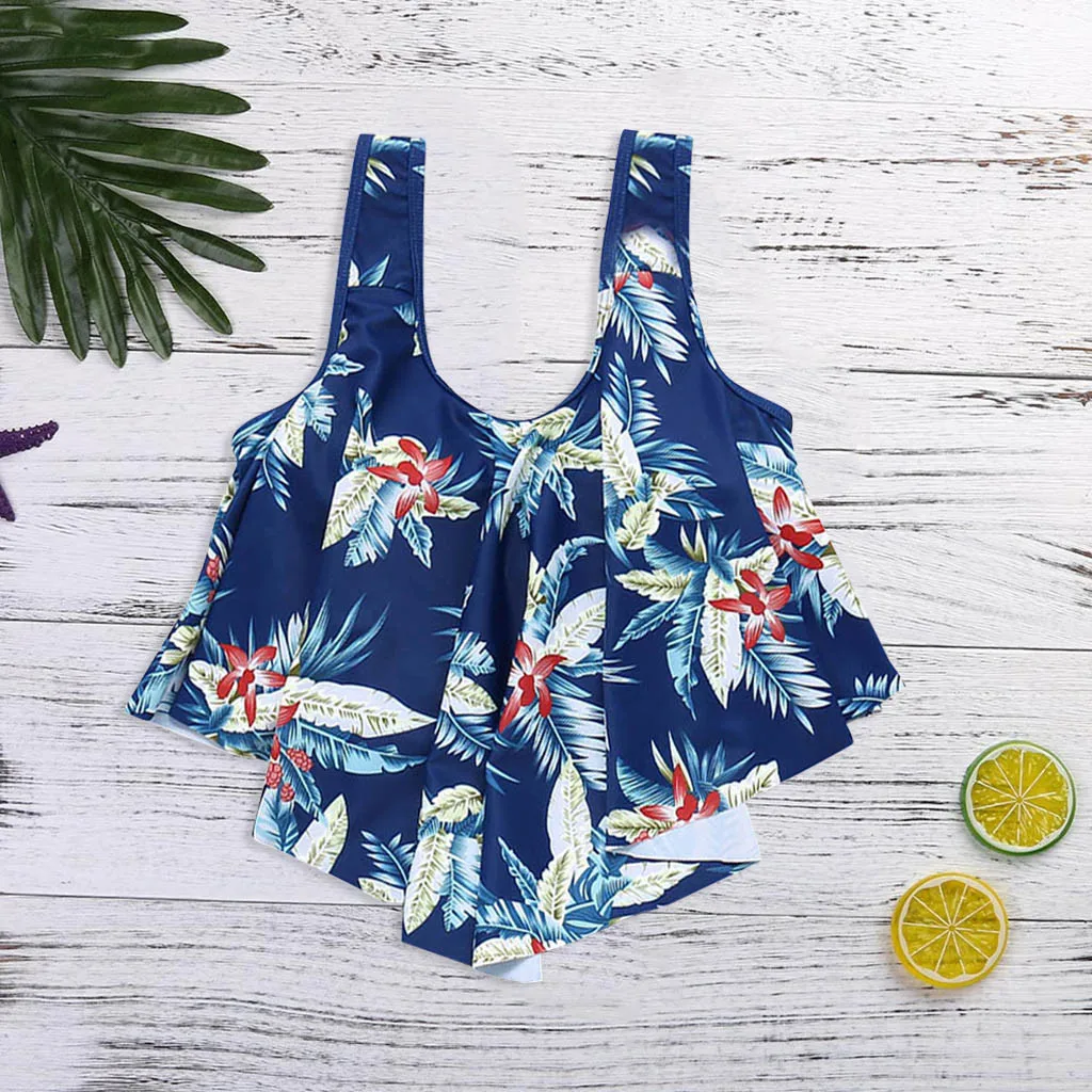 Женский купальник-бикини с высокой талией бикини оборками топ | Женская одежда