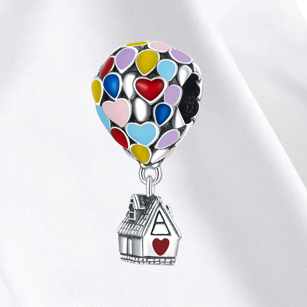 

925 charm silver Love hot air balloon Charm Fit Original Pandora Bracelets for women jewelry gift
