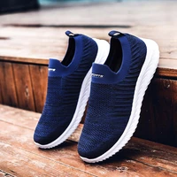 large size summer knitting mens sport shoes men running shoes sports sneakers socks shoes men brands blue trainers walk d 424