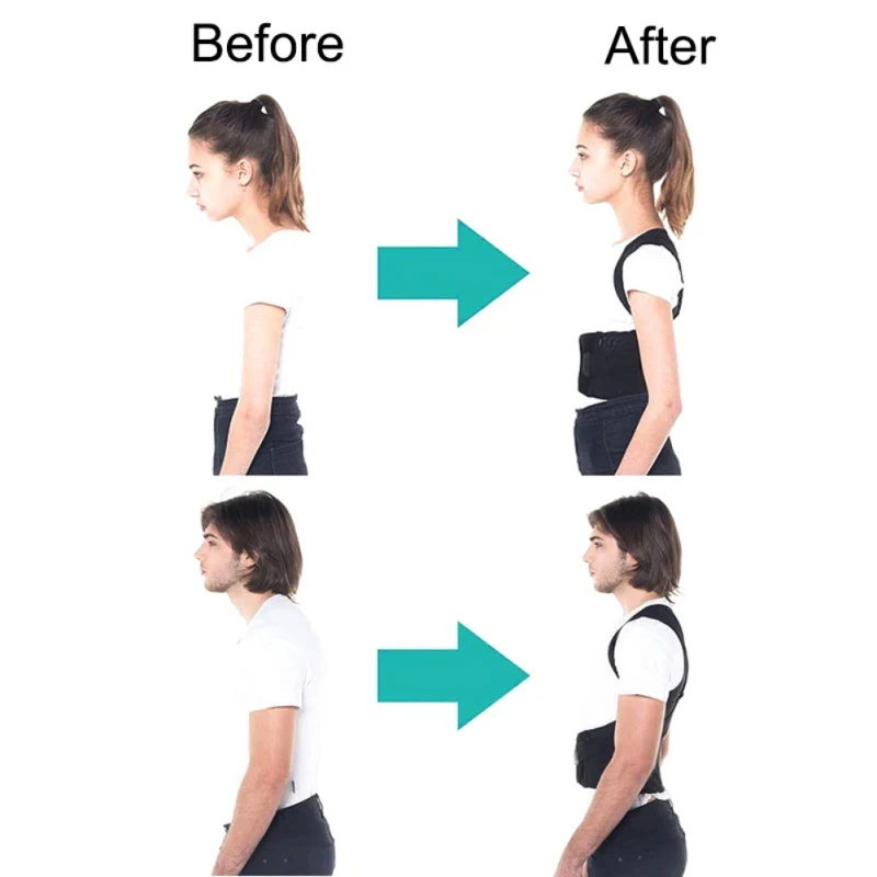 

Posture Corrector Back Brace Shoulder Clavicle Support Trainer For Pain Relief Adjustable Slouching Hunching Belt Straightener