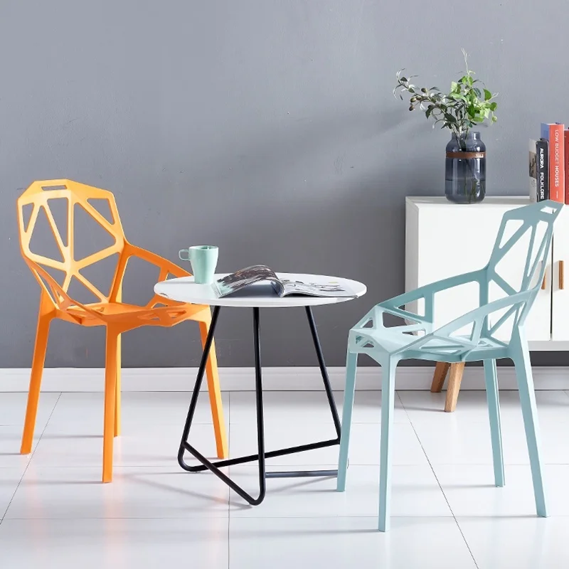 

Nordic style family dining chair, modern simple furniture and thi plastic barest are ideal for kitchen and leisure