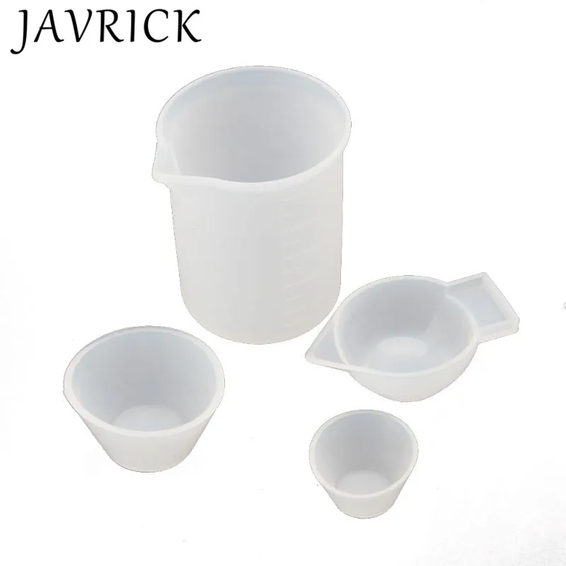 

4Pcs Silicone Mixing Cups Measuring Cups 100ml 10ml DIY Resin Jewelry Tools Kit
