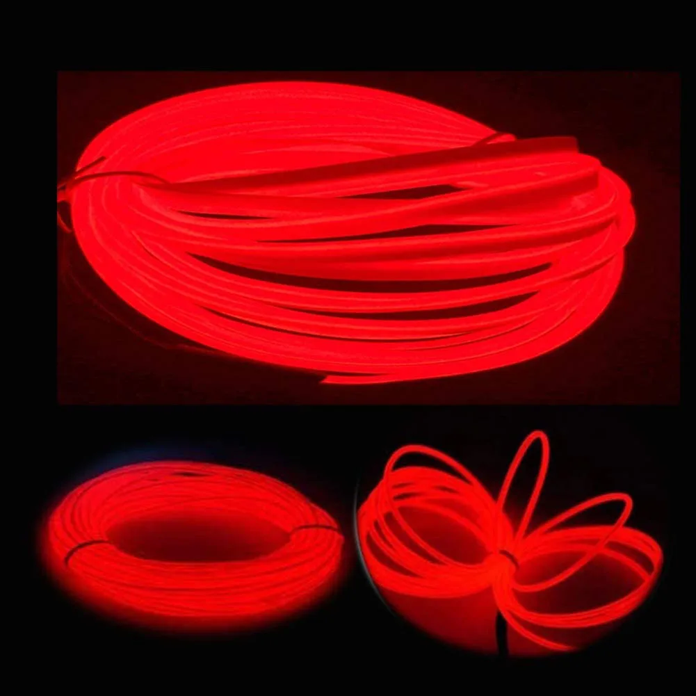 

3/5m Romantic Neon Light Glow Flexible EL Wire Rope Tube Luminous Ultra-bright EL Cold Lamp Christmas Light-Decoration