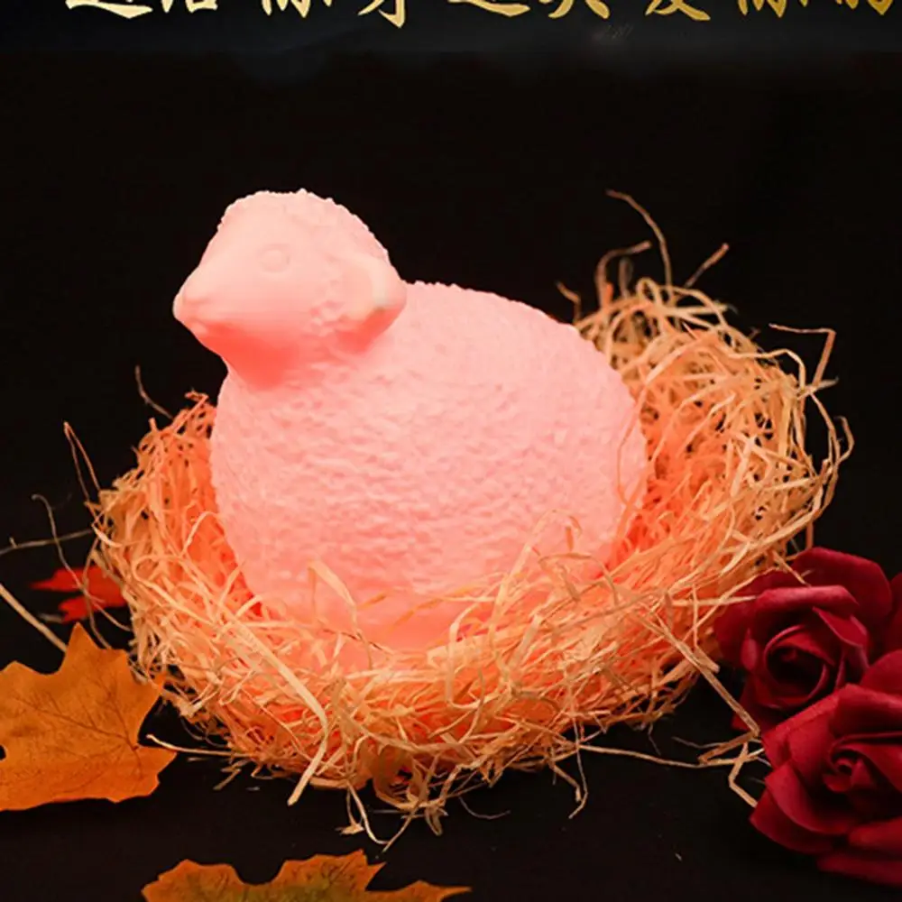 Красивое украшение Изысканная Печать Луна свет Led три D лампа в виде Овцы странная