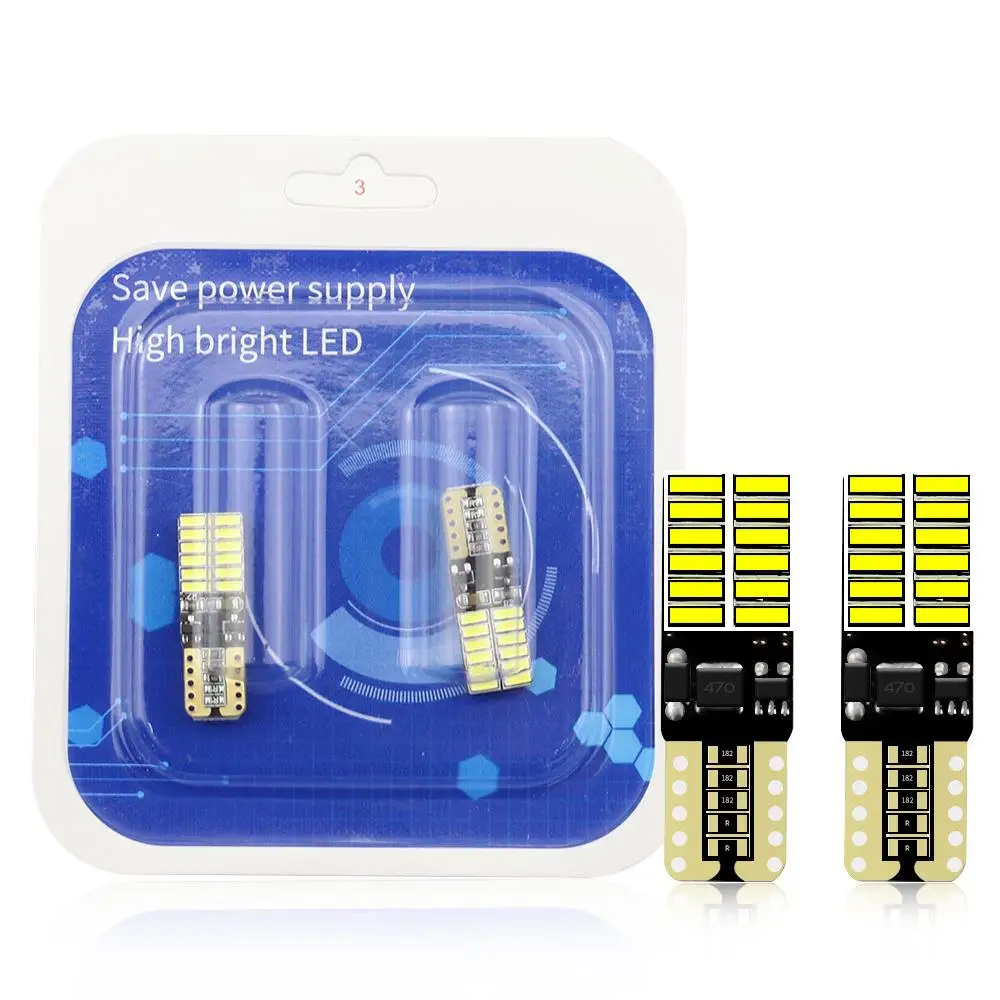 2 шт. Canbus T10 4014 24SMD LED белый автомобильный боковой задний фонарь поворотная