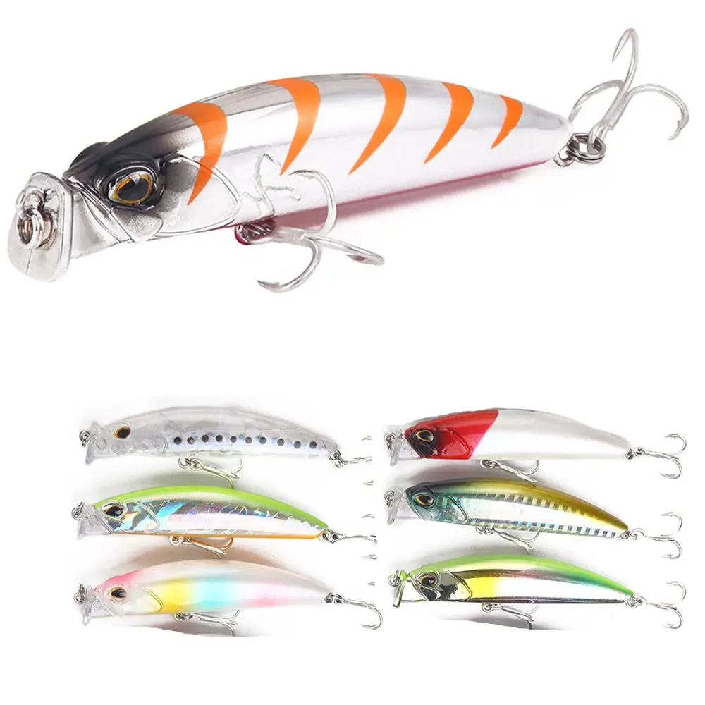 

Striped bass Fish Hooks Floating Minnow Baits Winter Fishing Multicolor Winter Fishing Crankbaits Fishing Lures 10g 8cm