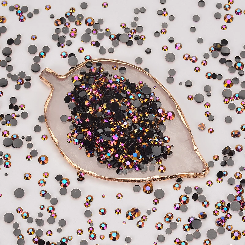 

Jelly Pink Flatback Round Rhinestone Glittler Resin Strass Stones Stickers Nail Art Decoration Decor Nail Glue On Crystal