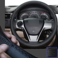 specific steering wheel cover sewing on wrap for 3 spokes toyota camry 2012 2017 super soft non slip durable car interior