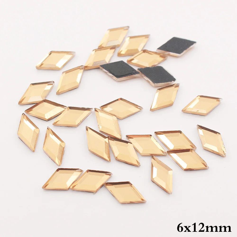 Новые блестящие бусины в форме ромба камни стразы с горячей фиксацией для одежды