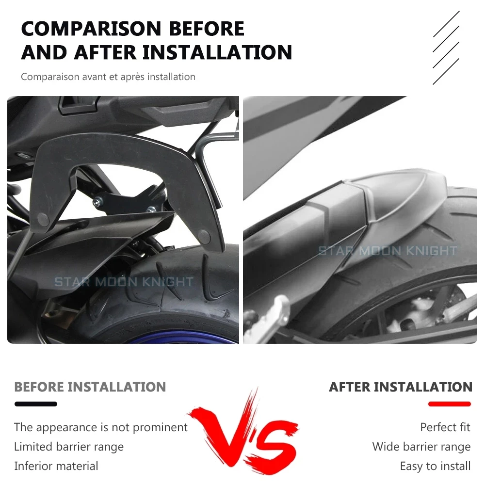 Задний брызговик для Yamaha MT09 MT-09 FZ09 Tracer 900 Tracer900 XSR900 XSR удлинитель заднего крыла