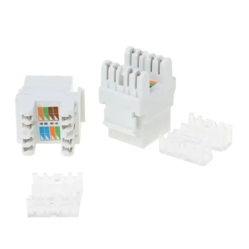 Сетевой модуль UTP CAT6A 2 шт. информационный разъем RJ45 Соединительный Кабель адаптер