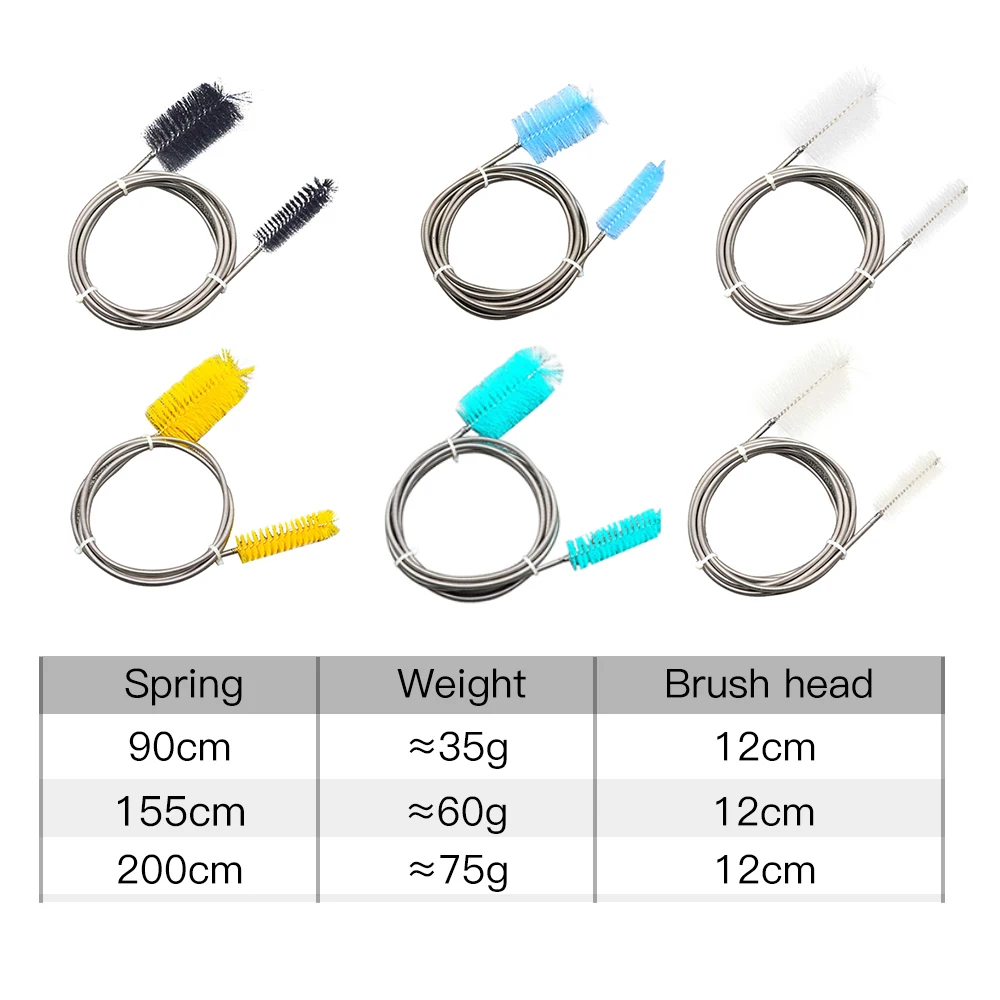 Air Tube Pipe Cleaning Brush Stainless Steel Water Filter Flexible Double Ended Hose Accessories Nylon | Дом и сад