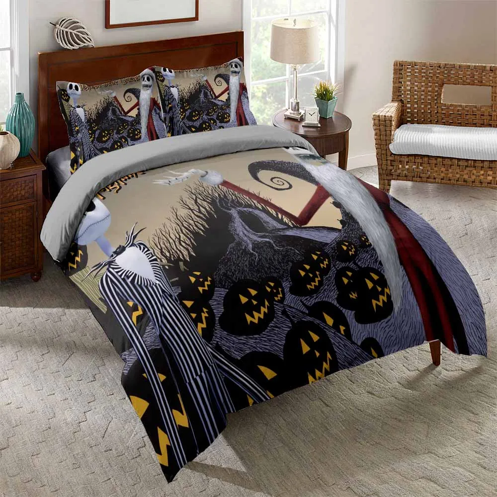 

Cartoon The Linens Before Christmas 3D Print Bedding Set Kids Quilt Cute Bed Children Luxury Bedroom Duvet Cover Bedclothes